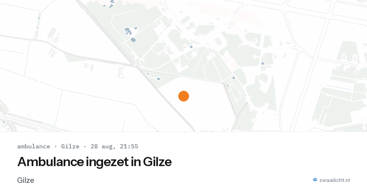 Ambulance ingezet in Gilze — 28 aug 2026