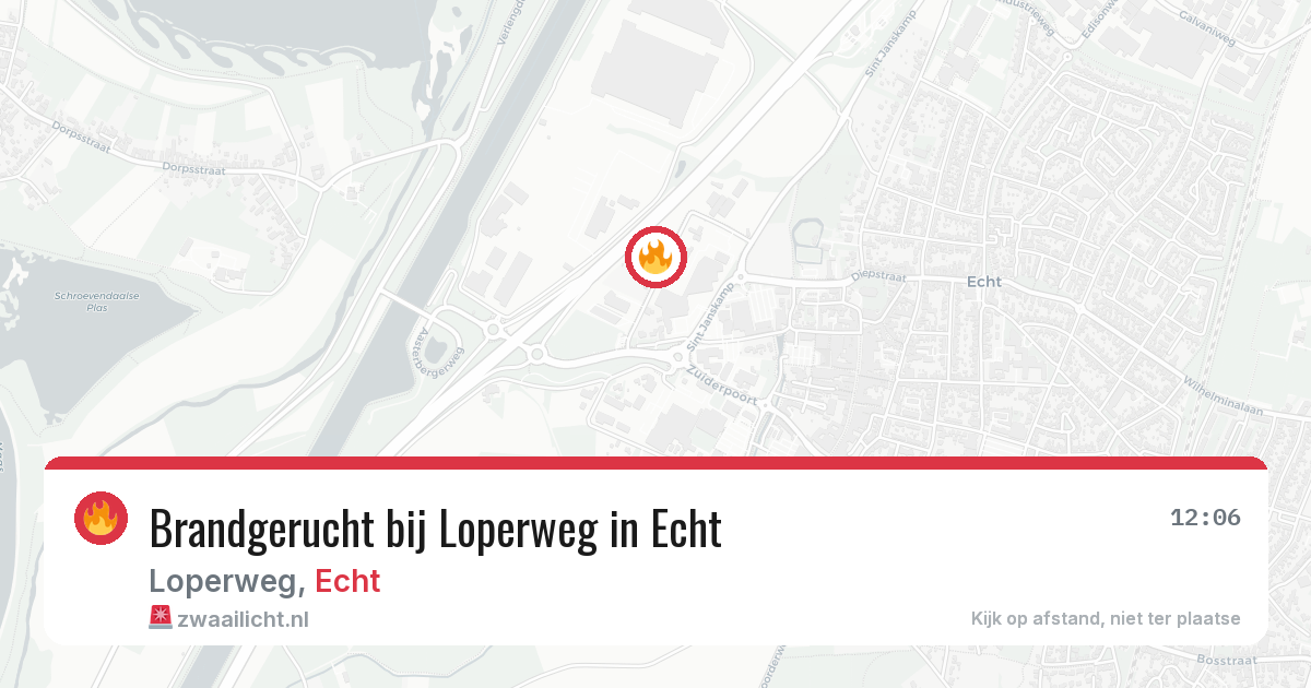 Brandgerucht bij Loperweg in Echt — 16 mrt 2026