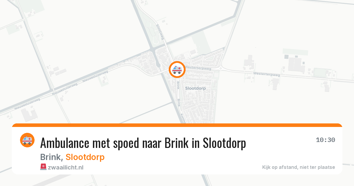 Ambulance met spoed naar Brink in Slootdorp — 3 jun 2026