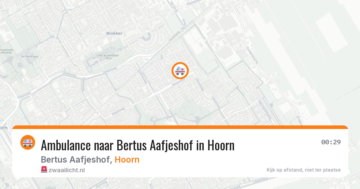 Ambulance naar Bertus Aafjeshof in Hoorn — 1 apr 2026