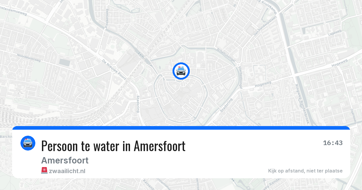 Persoon te water in Amersfoort — 28 apr 2026
