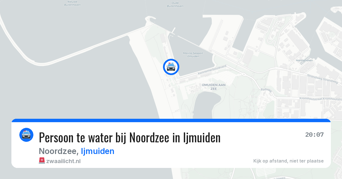 Persoon te water bij Noordzee in Ijmuiden — 24 jun 2026