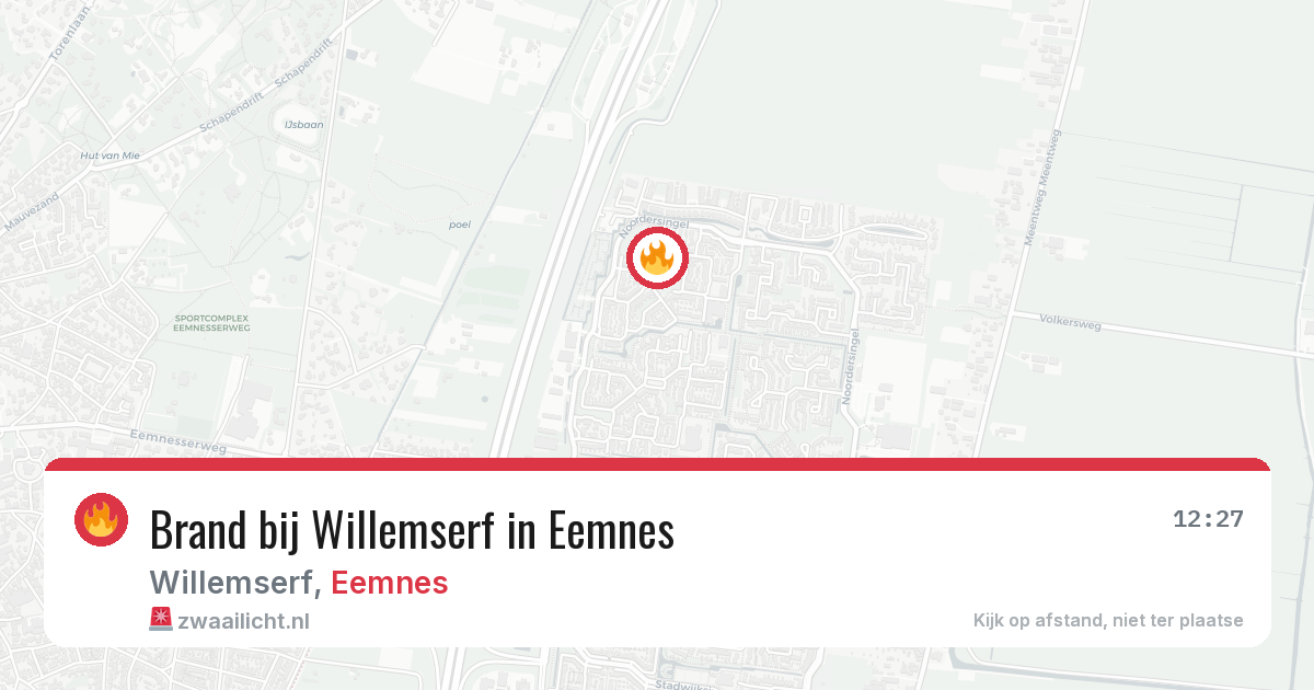 Brand bij Willemserf in Eemnes — 24 mei 2026