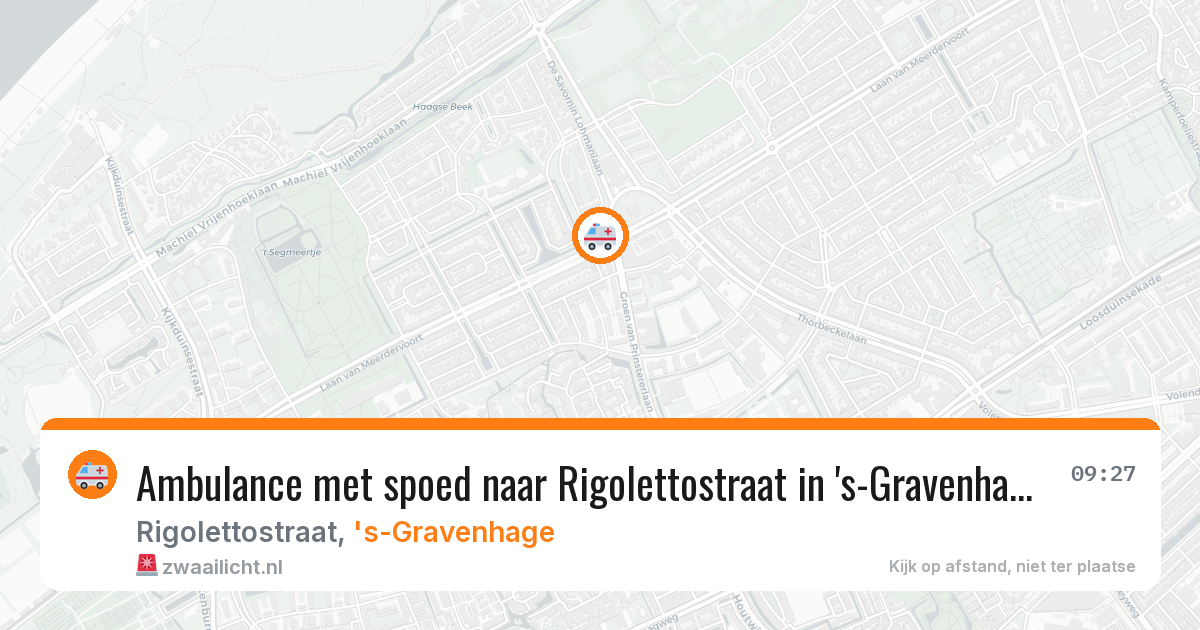 Ambulance met spoed naar Rigolettostraat in 's-Gravenhage — 17 mei 2026