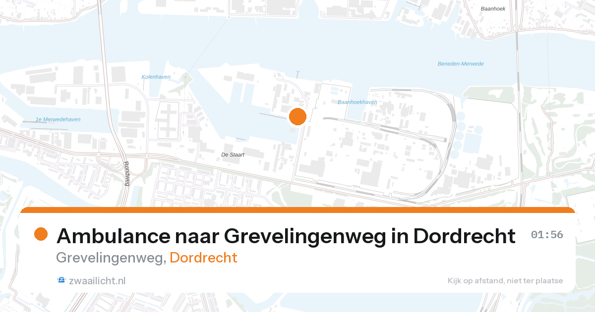 Ambulance naar Grevelingenweg in Dordrecht — 26 aug 2026