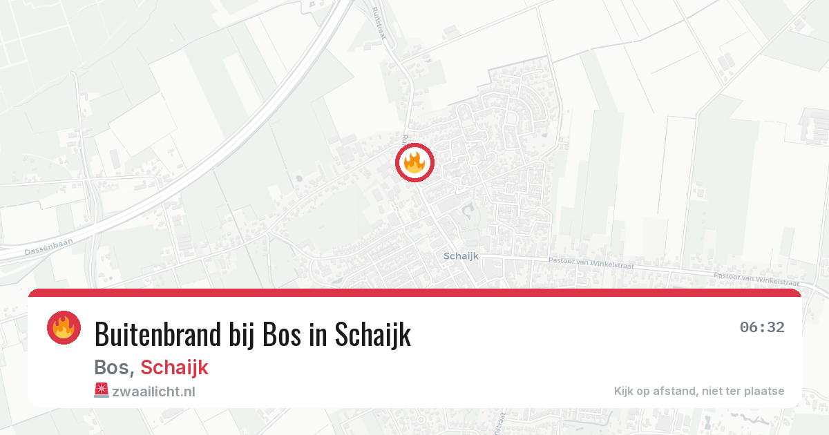 Buitenbrand bij Bos in Schaijk — 9 aug 2026
