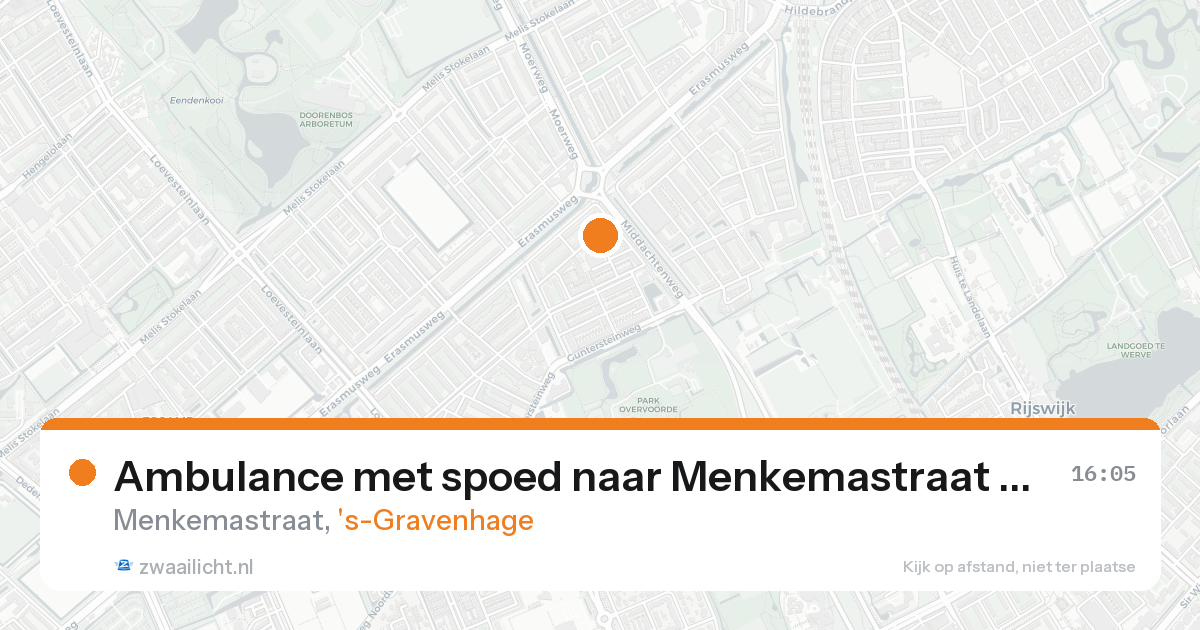 Ambulance met spoed naar Menkemastraat in 's-Gravenhage — 24 aug 2026