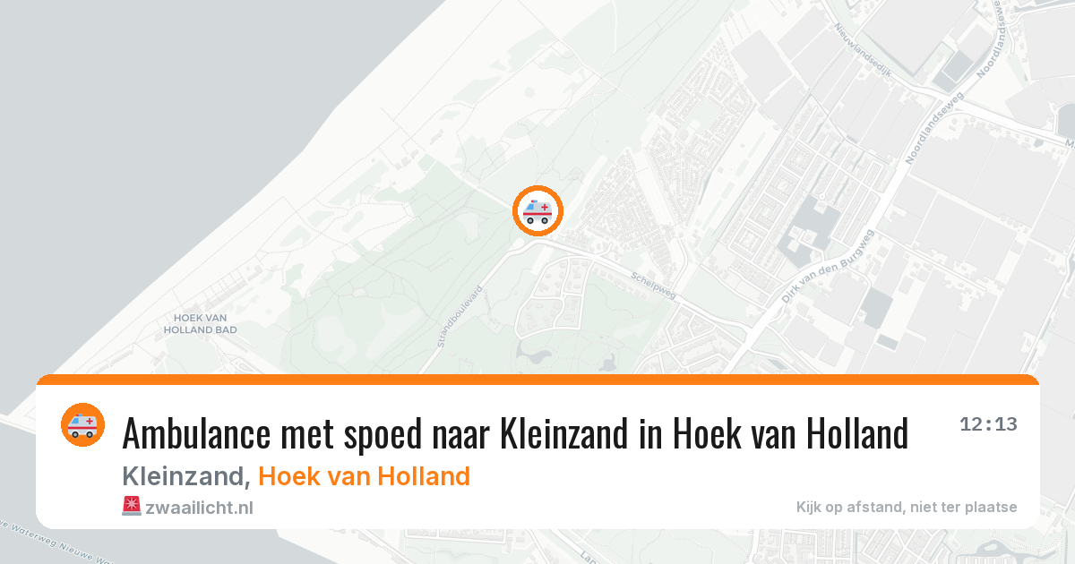 Ambulance met spoed naar Kleinzand in Hoek van Holland — 28 jul 2026