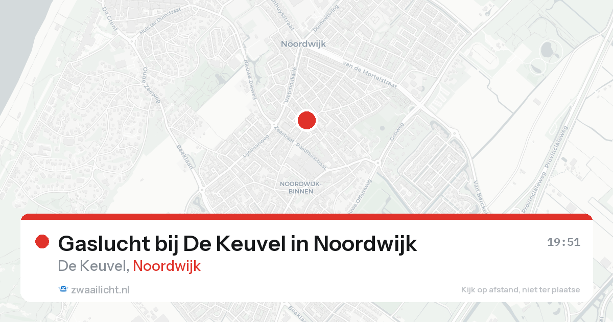 Gaslucht bij De Keuvel in Noordwijk — 20 feb 2026