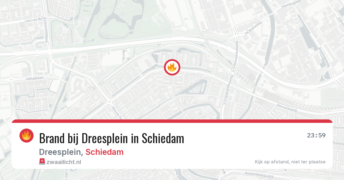 Brand bij Dreesplein in Schiedam — 11 apr 2026