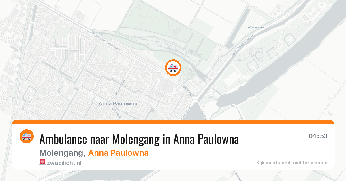 Ambulance naar Molengang in Anna Paulowna — 4 aug 2026