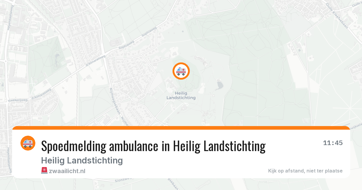 Spoedmelding ambulance in Heilig Landstichting — 2 aug 2026