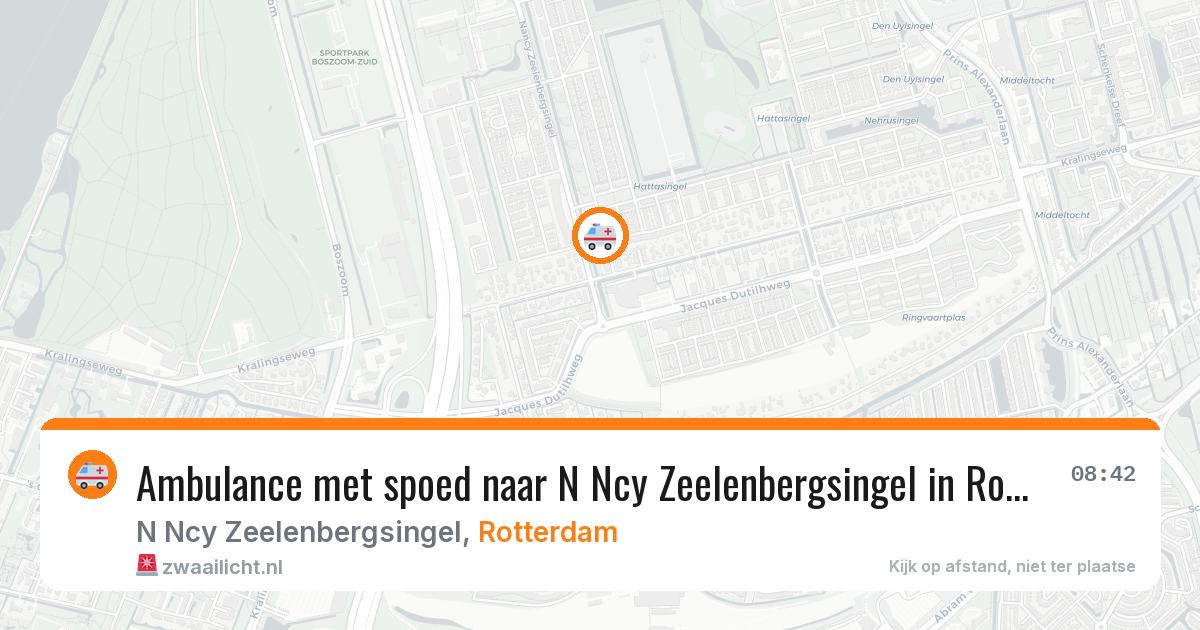 Ambulance met spoed naar N Ncy Zeelenbergsingel in Rotterdam — 26 jun 2026