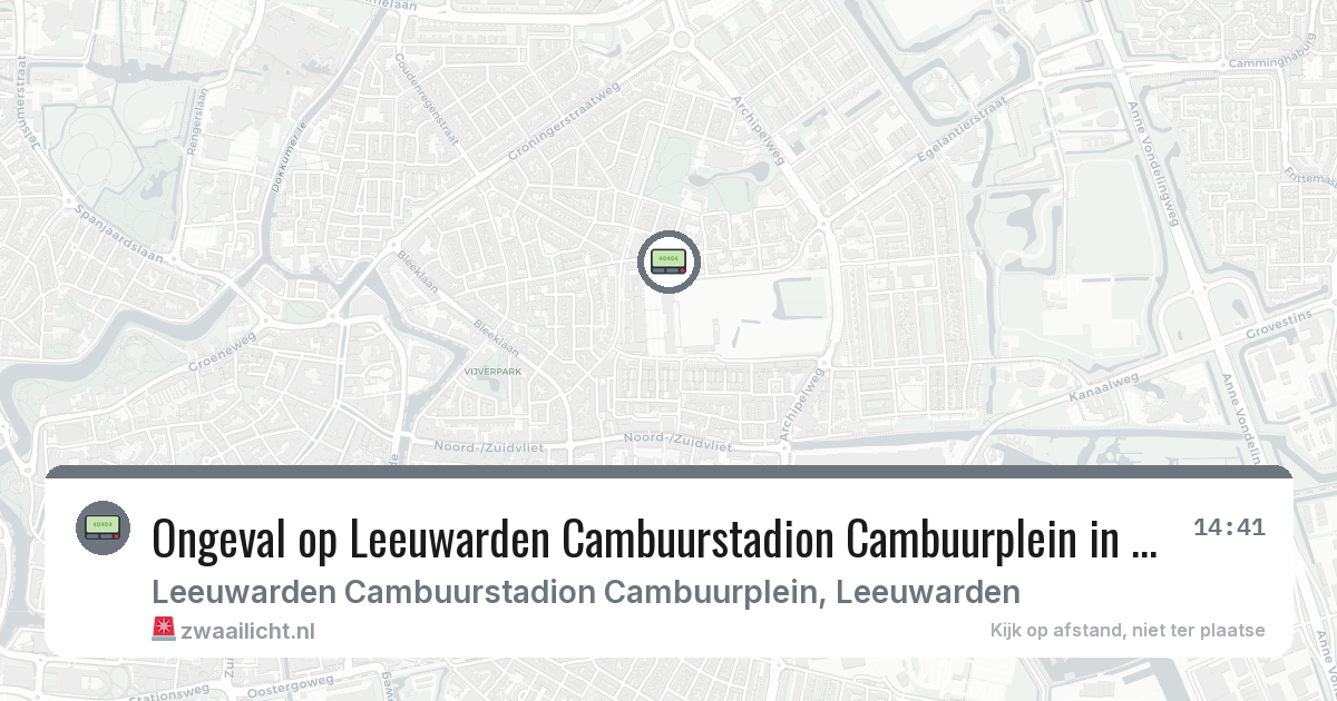 Ongeval op Leeuwarden Cambuurstadion Cambuurplein in Leeuwarden — 11 feb 2026