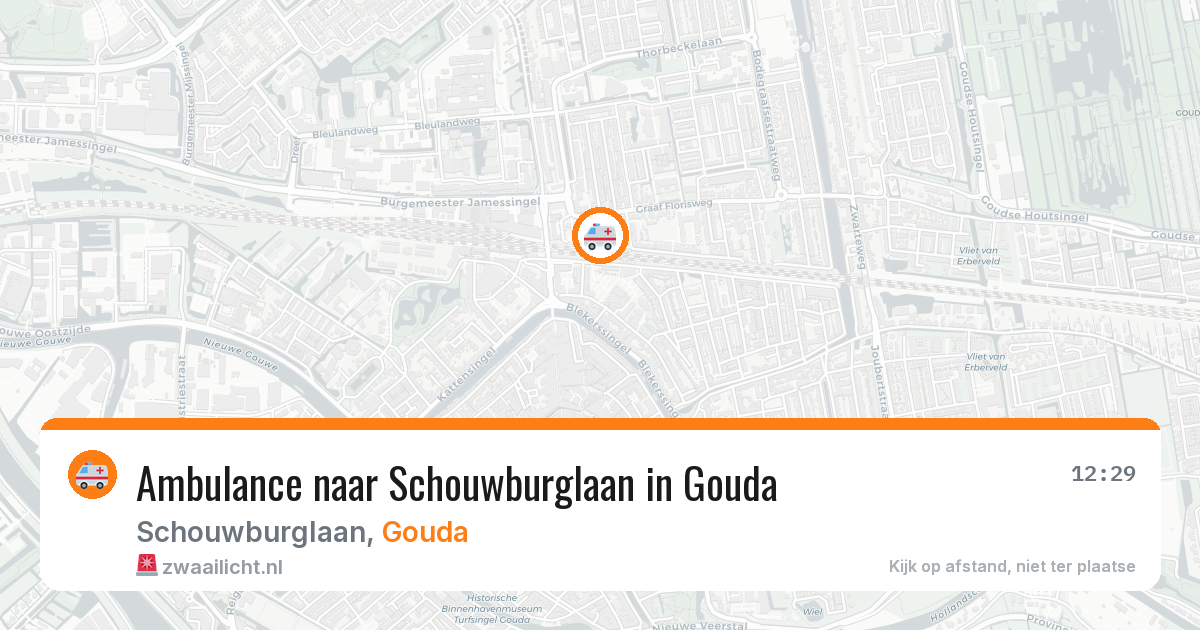 Ambulance naar Schouwburglaan in Gouda — 5 aug 2026