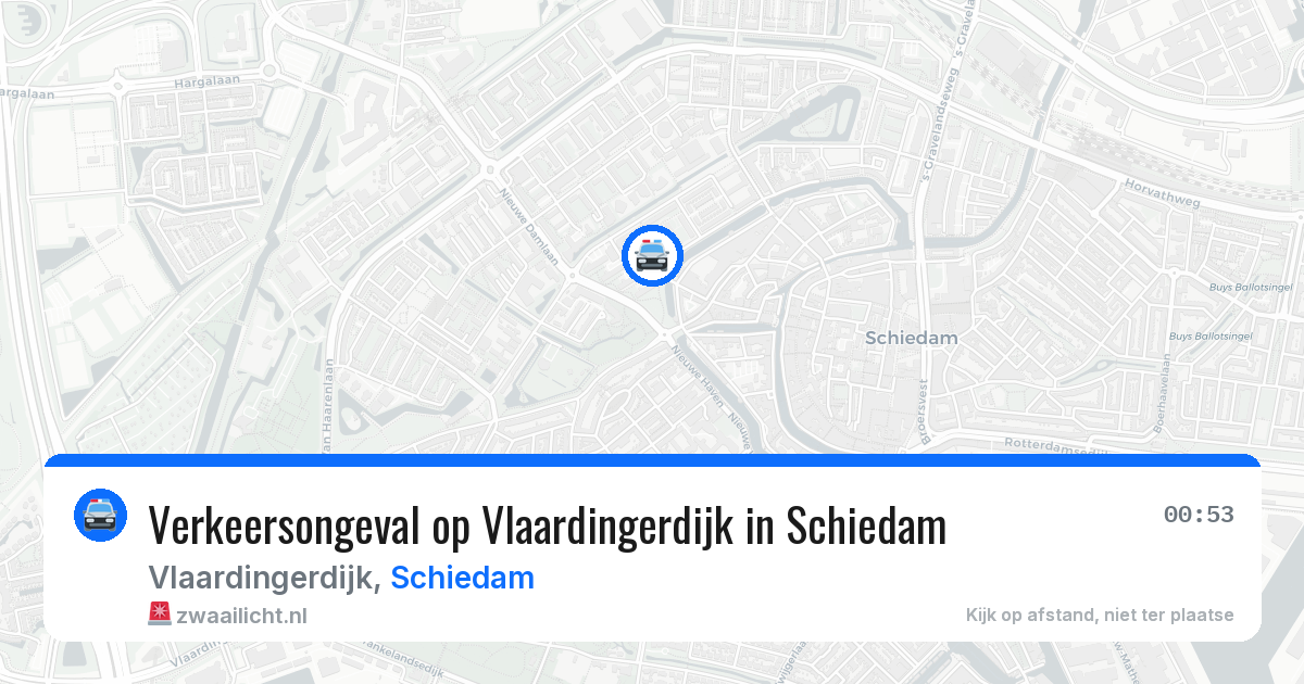 Verkeersongeval op Vlaardingerdijk in Schiedam — 24 jun 2026