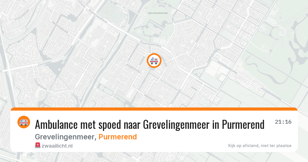 Ambulance met spoed naar Grevelingenmeer in Purmerend — 2 jun 2026