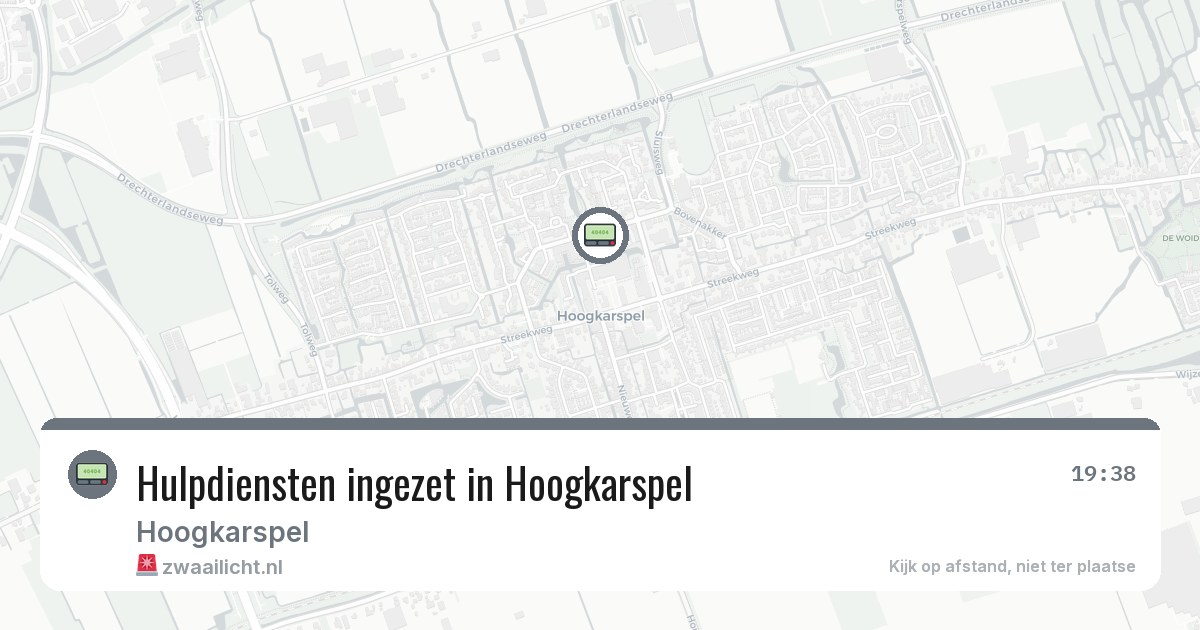 Hulpdiensten ingezet in Hoogkarspel — 8 feb 2026 | 🚨 Zwaailicht.nl