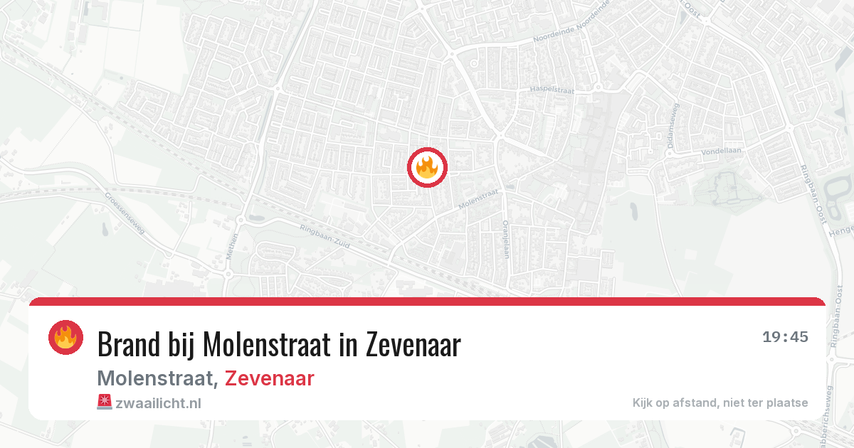 Brand bij Molenstraat in Zevenaar — 25 jun 2026