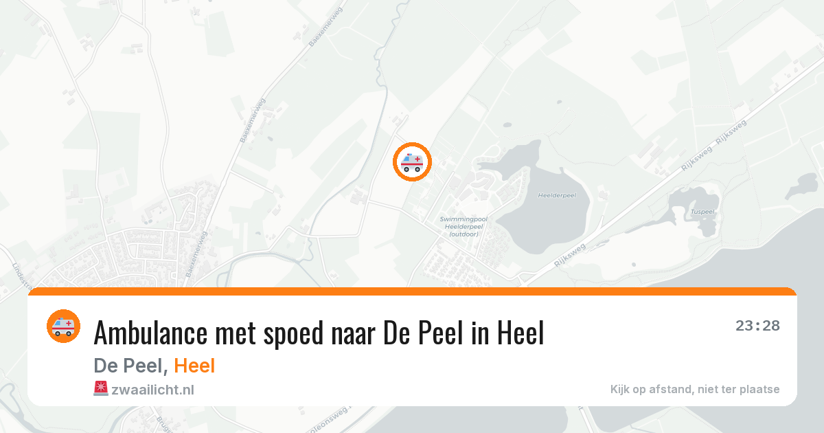 Ambulance met spoed naar De Peel in Heel — 20 jun 2026