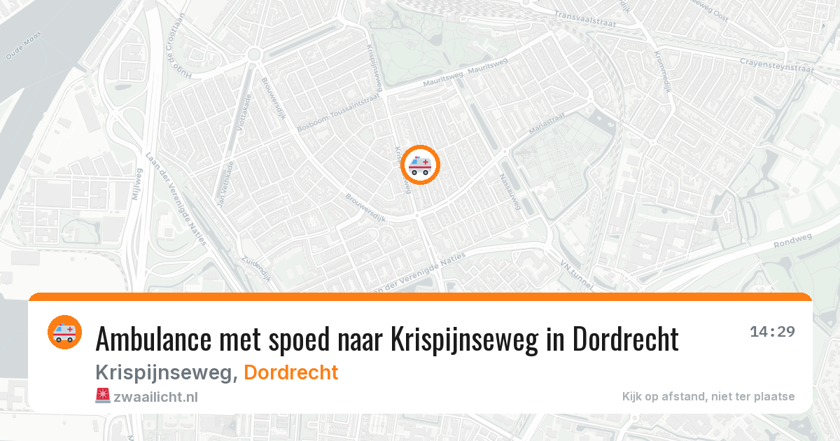 Ambulance met spoed naar Krispijnseweg in Dordrecht — 31 jul 2026