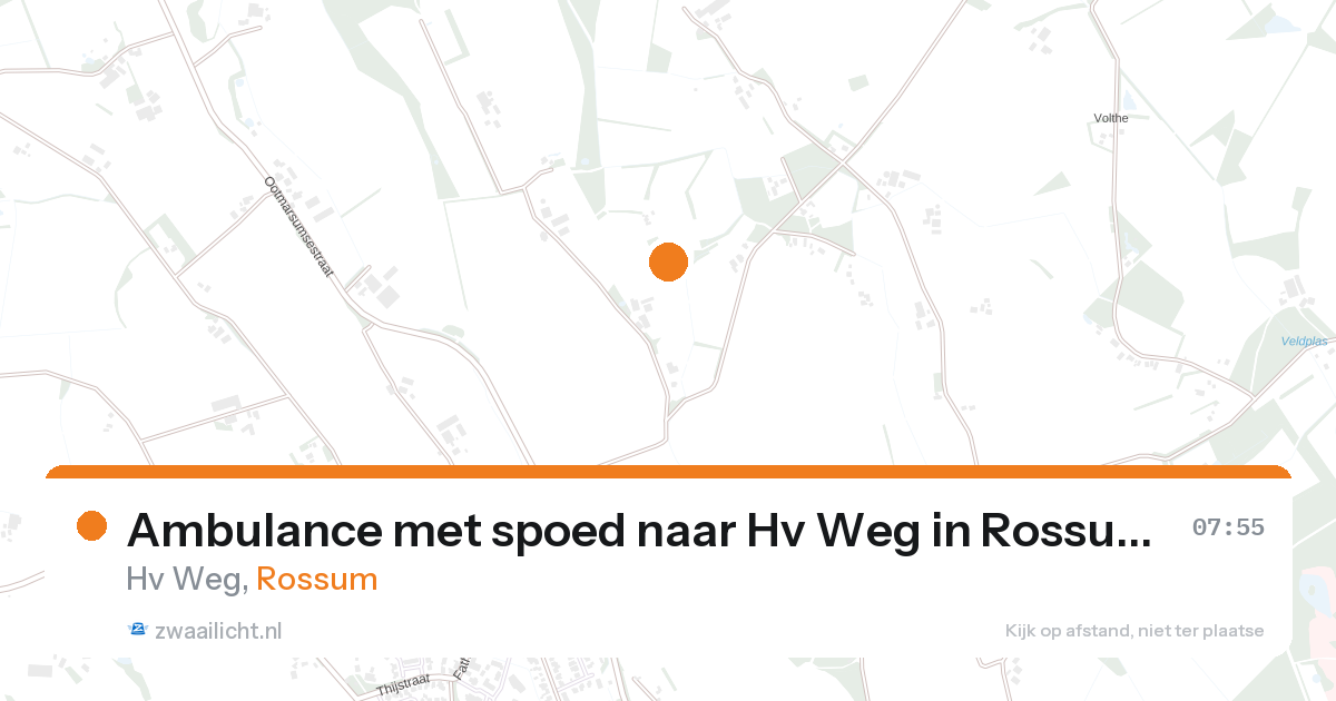 Ambulance met spoed naar Hv Weg in Rossum — 27 aug 2026