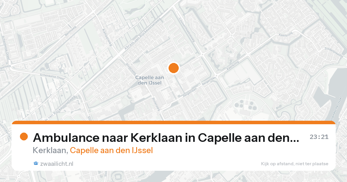 Ambulance naar Kerklaan in Capelle aan den IJssel — 15 aug 2026