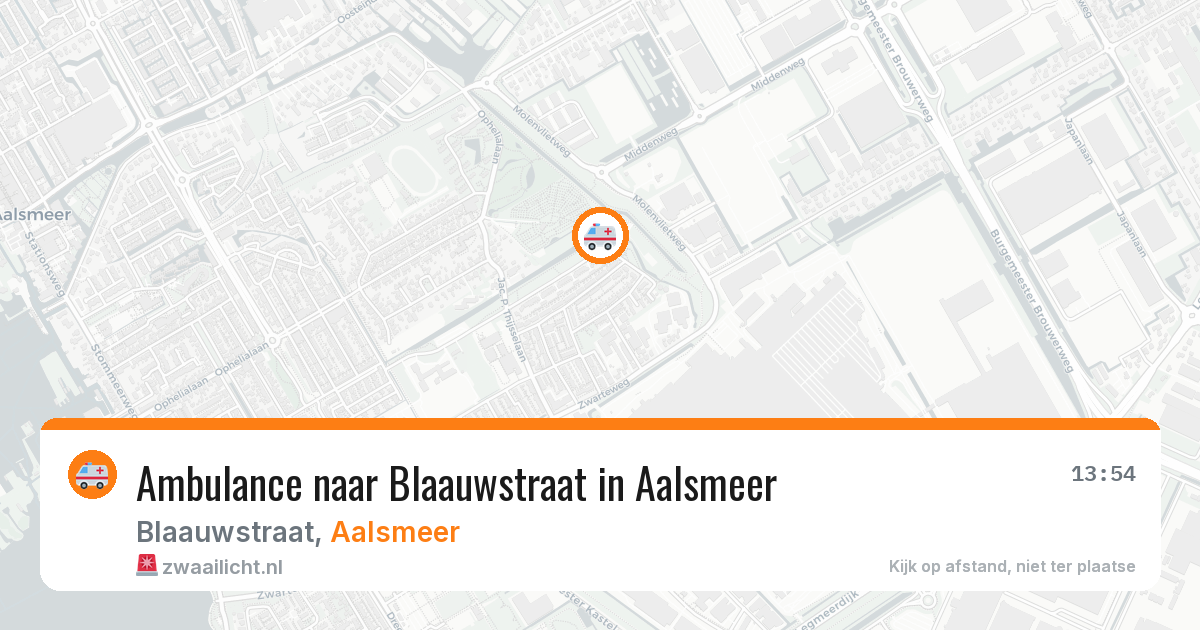 Ambulance naar Blaauwstraat in Aalsmeer — 4 aug 2026