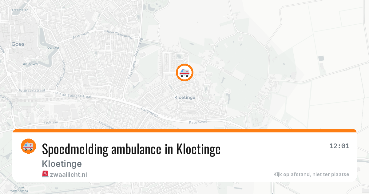 Spoedmelding ambulance in Kloetinge — 9 mei 2026
