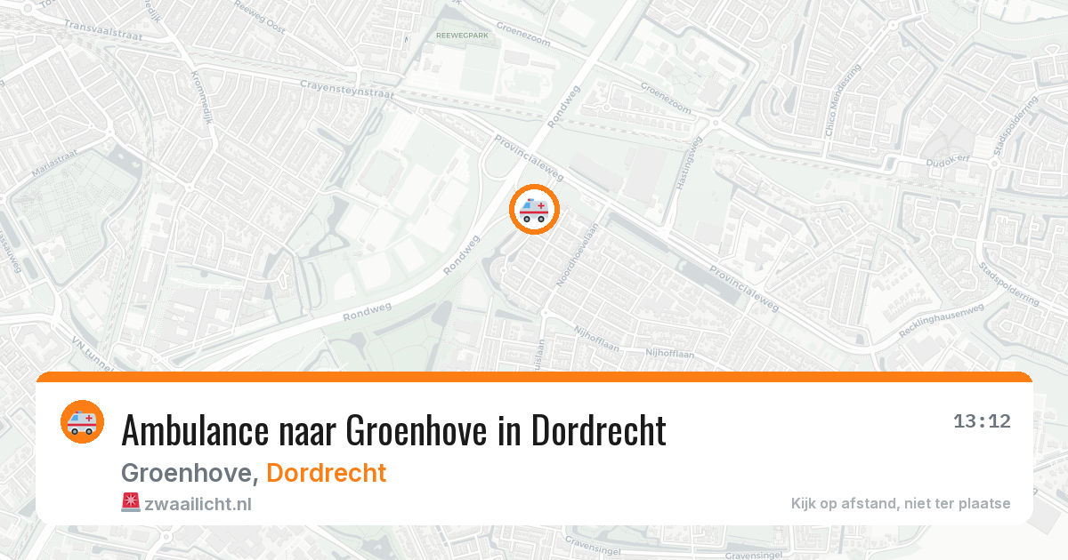 Ambulance naar Groenhove in Dordrecht — 2 apr 2026