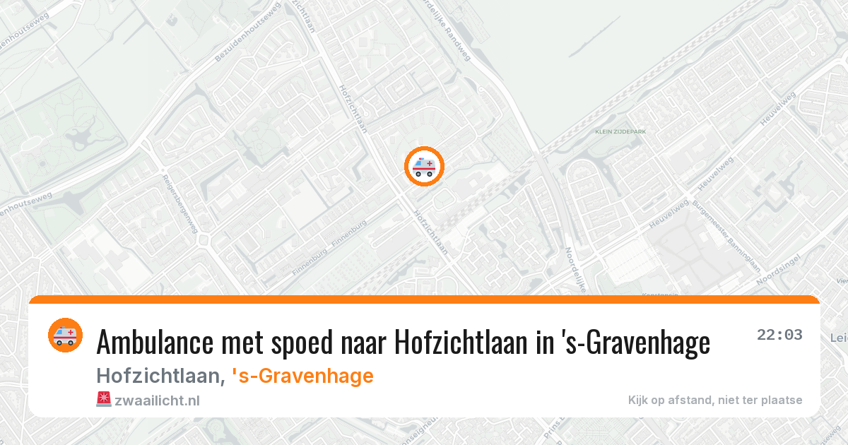 Ambulance met spoed naar Hofzichtlaan in 's-Gravenhage — 18 mei 2026
