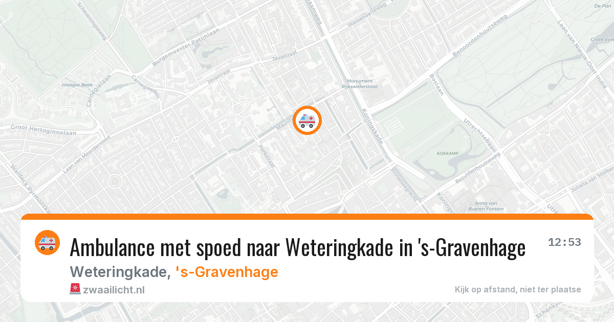 Ambulance met spoed naar Weteringkade in 's-Gravenhage — 11 mrt 2026