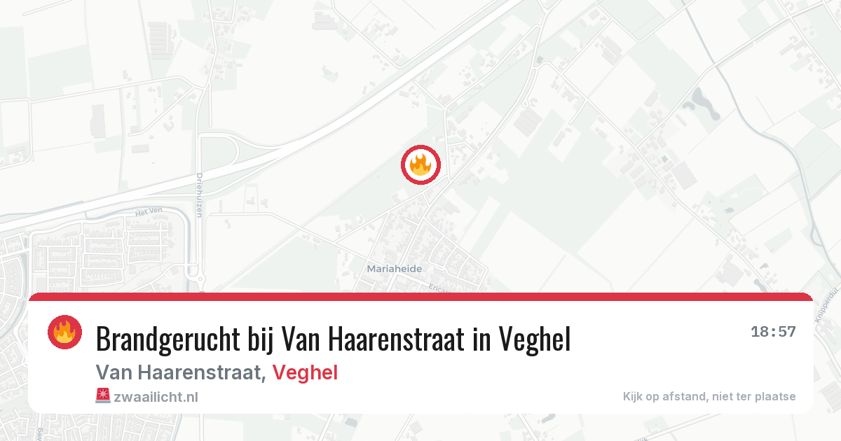 Brandgerucht bij Van Haarenstraat in Veghel — 21 apr 2026