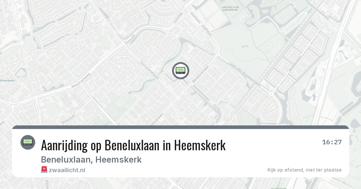 Aanrijding op Beneluxlaan in Heemskerk — 3 mrt 2026