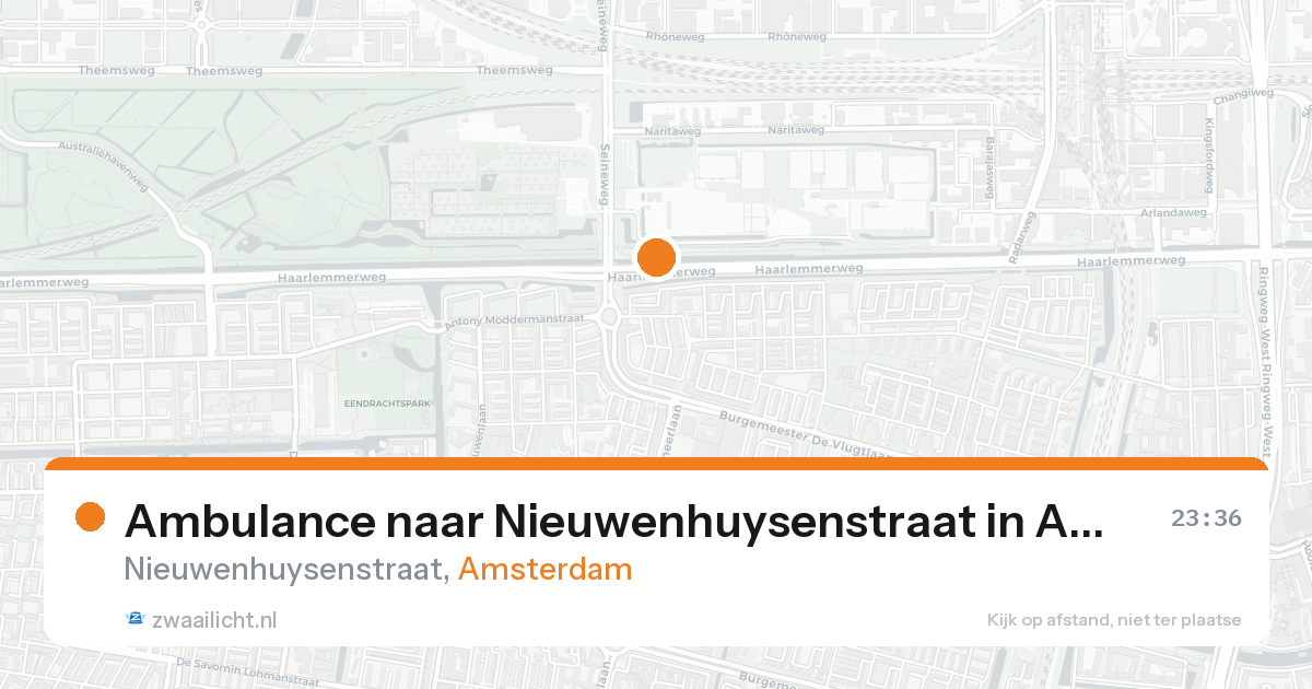 Ambulance naar Nieuwenhuysenstraat in Amsterdam — 21 aug 2026