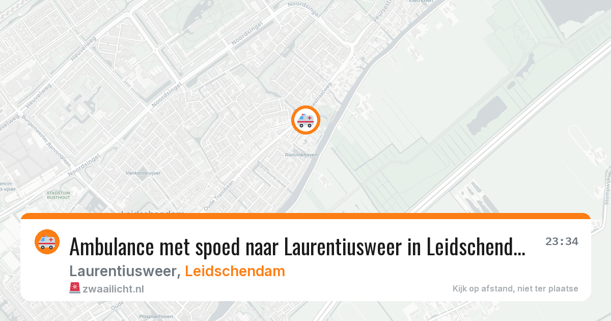 Ambulance met spoed naar Laurentiusweer in Leidschendam — 14 mrt 2026