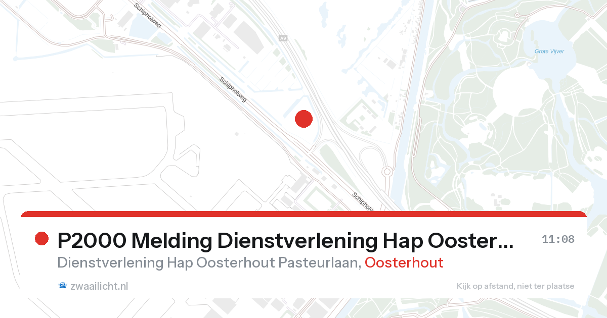 P2000 Melding Dienstverlening Hap Oosterhout Pasteurlaan, Oosterhout — 1 feb 2026