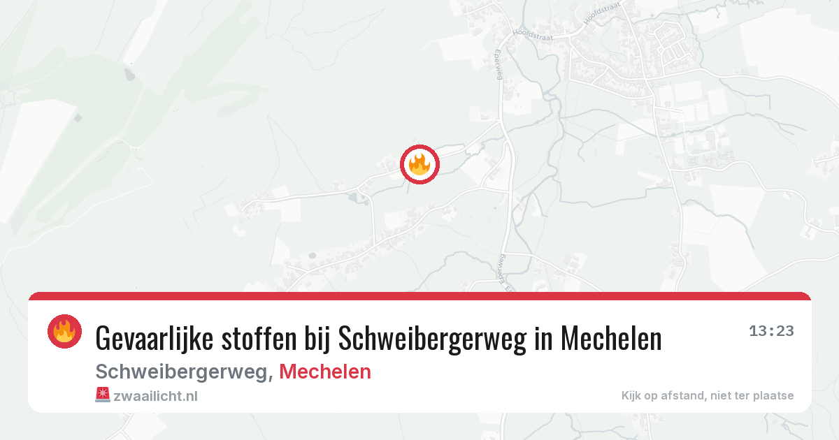 Gevaarlijke stoffen bij Schweibergerweg in Mechelen — 7 jul 2026