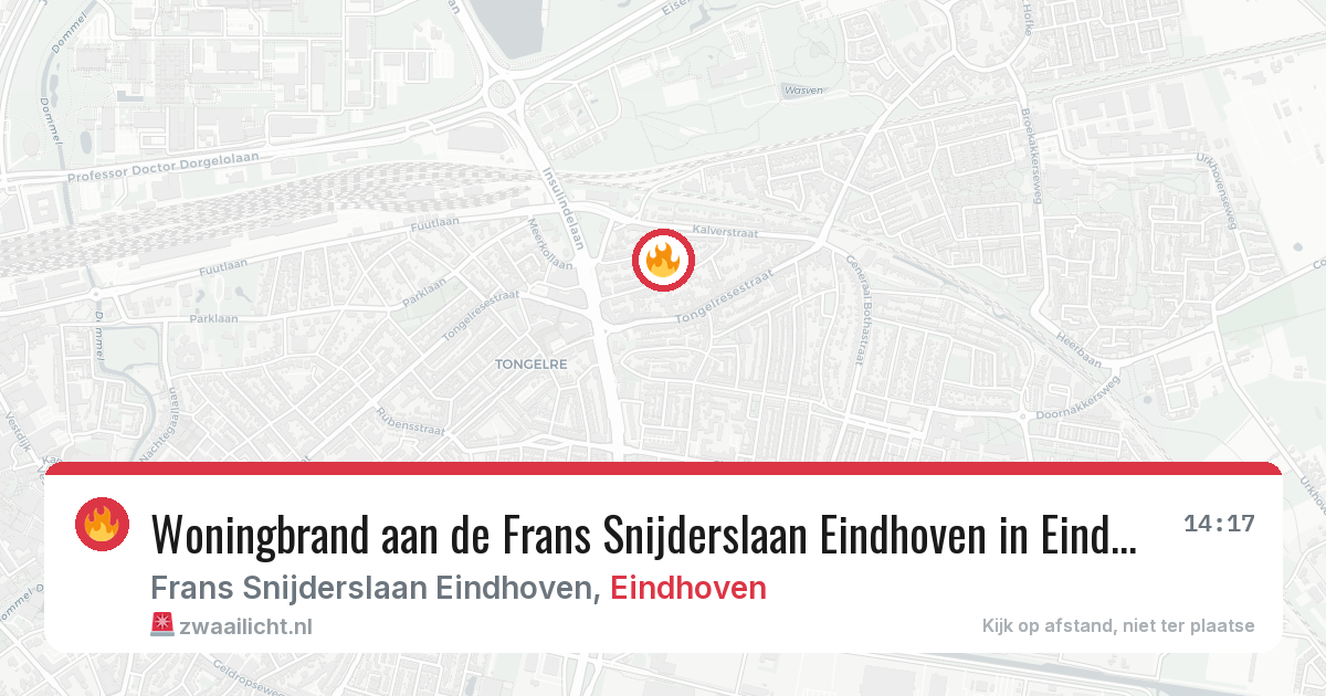 Woningbrand aan de Frans Snijderslaan Eindhoven in Eindhoven — 1 jul 2026