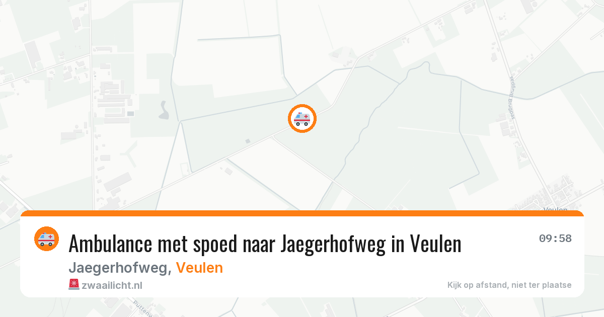 Ambulance met spoed naar Jaegerhofweg in Veulen — 30 jul 2026