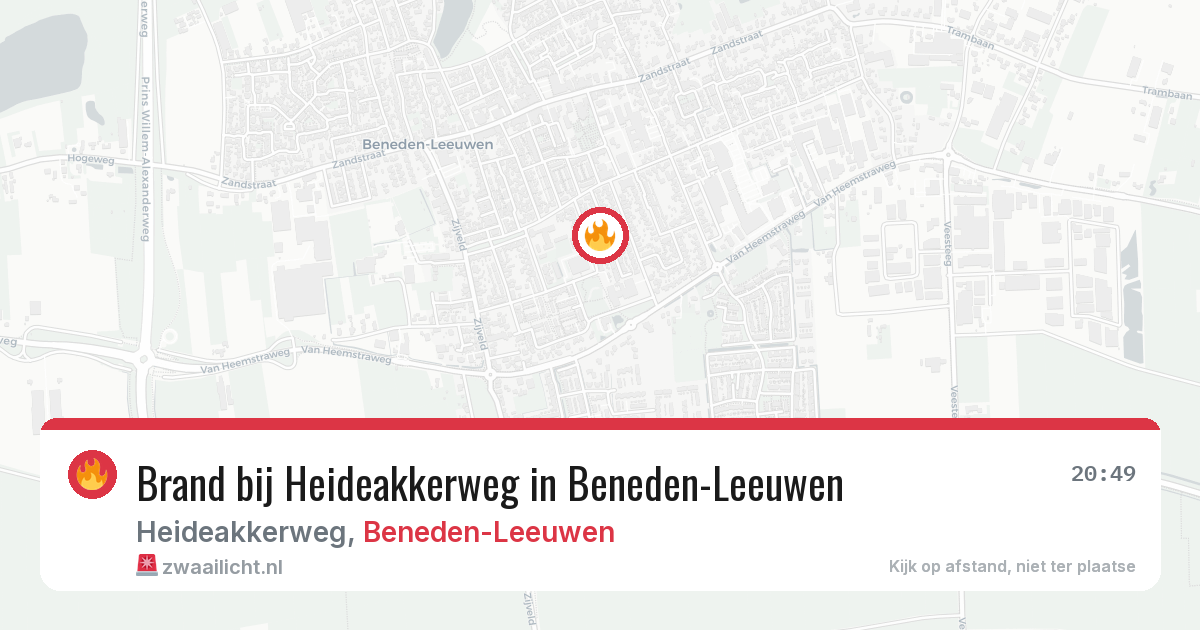 Brand bij Heideakkerweg in Beneden-Leeuwen — 27 jun 2026