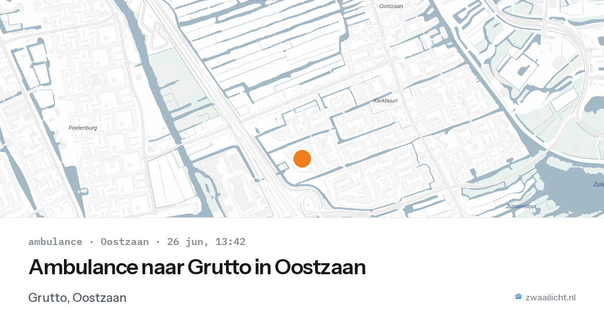 Ambulance naar Grutto in Oostzaan — 26 jun 2026