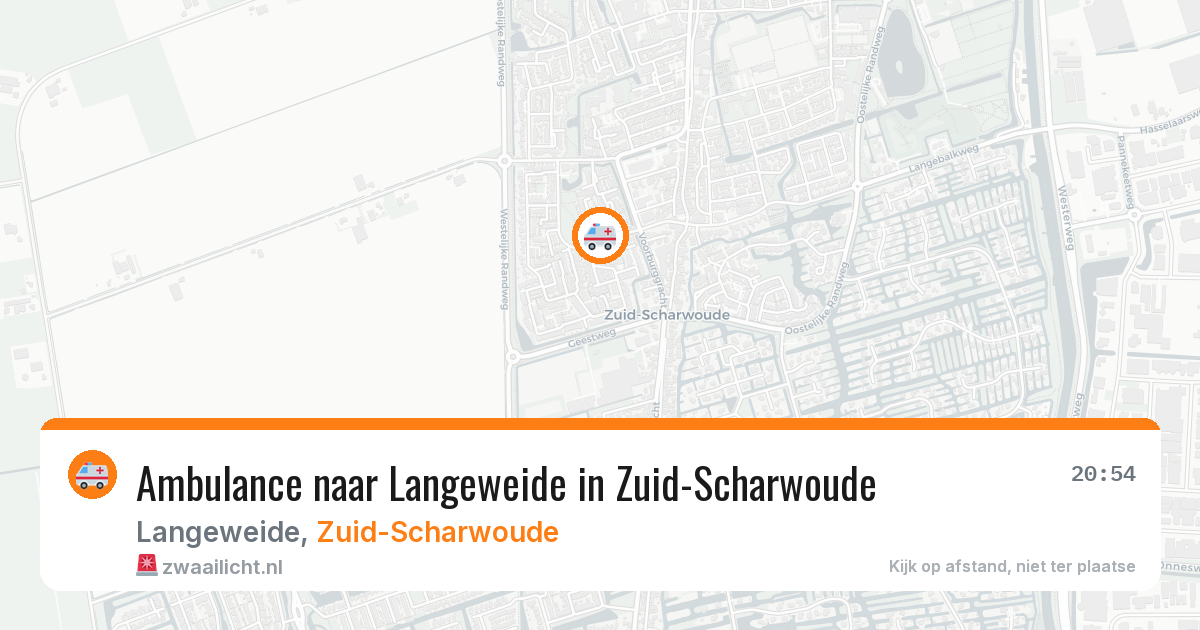 Ambulance naar Langeweide in Zuid-Scharwoude — 1 apr 2026