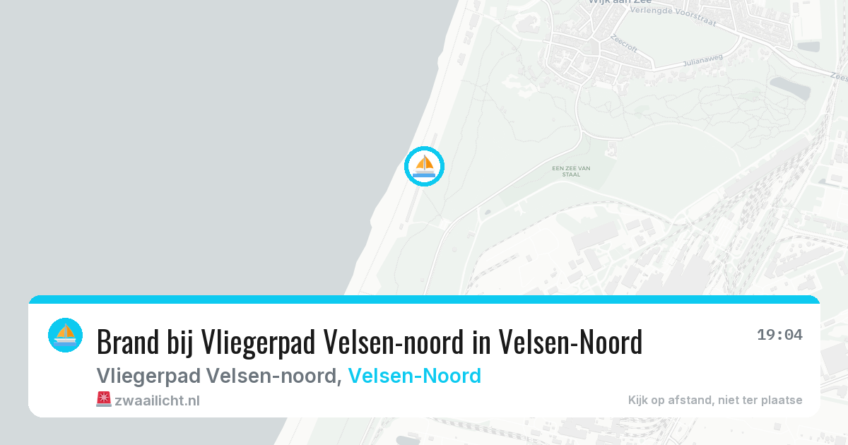 Brand bij Vliegerpad Velsen-noord in Velsen-Noord — 8 jul 2026