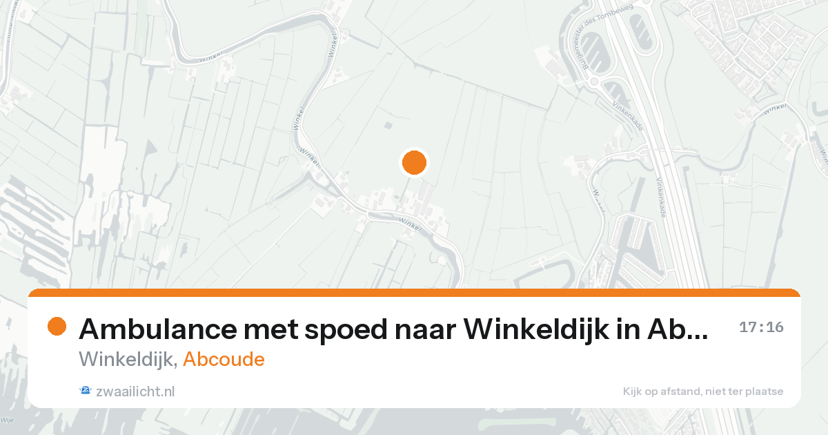 Ambulance met spoed naar Winkeldijk in Abcoude — 23 aug 2026
