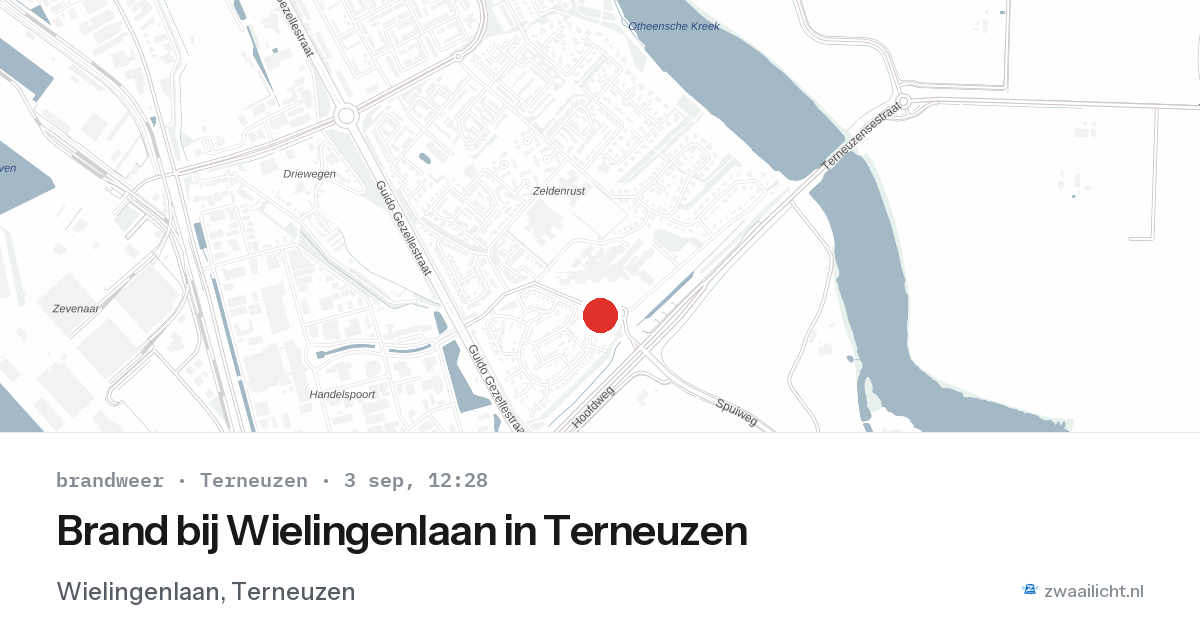 Brand bij Wielingenlaan in Terneuzen — 3 sep 2026