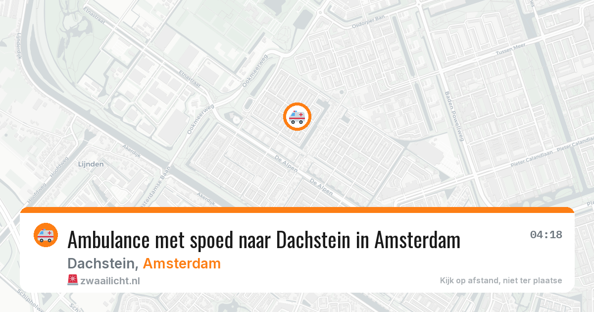Ambulance met spoed naar Dachstein in Amsterdam — 11 mei 2026