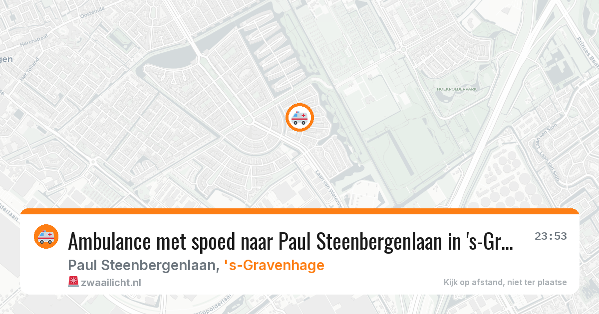 Ambulance met spoed naar Paul Steenbergenlaan in 's-Gravenhage — 25 jun 2026