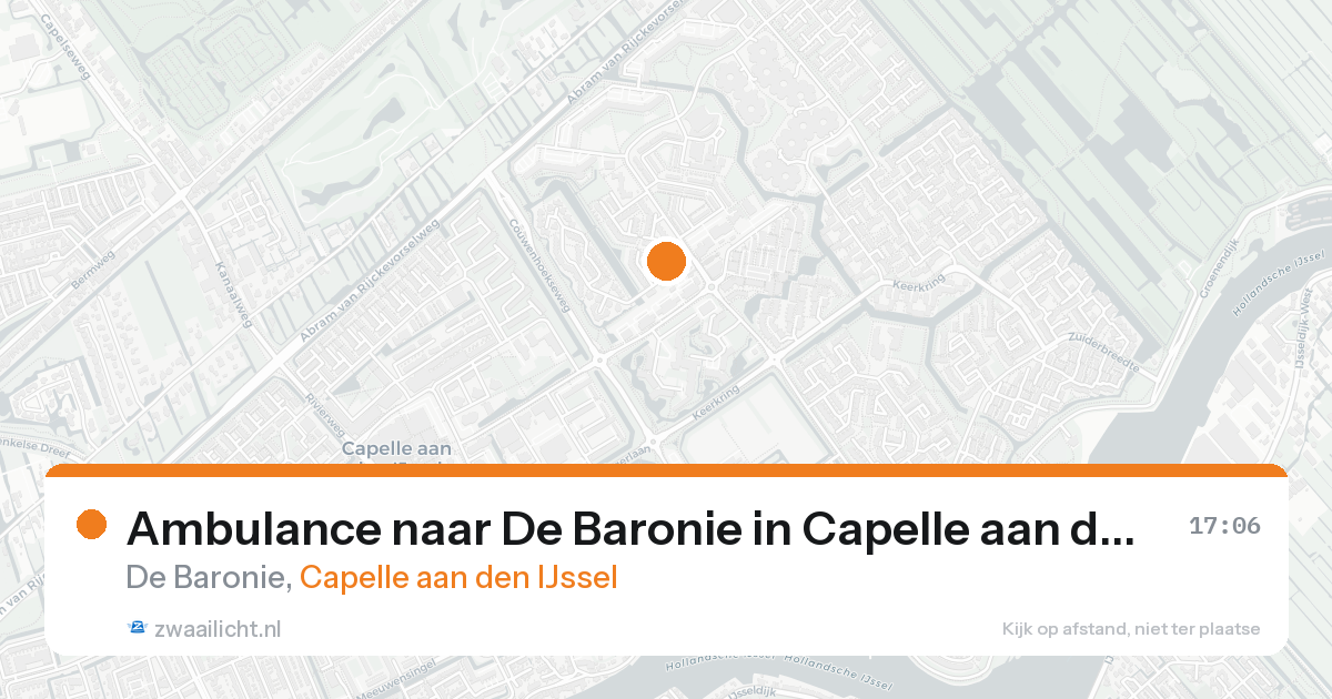 Ambulance naar De Baronie in Capelle aan den IJssel — 19 aug 2026