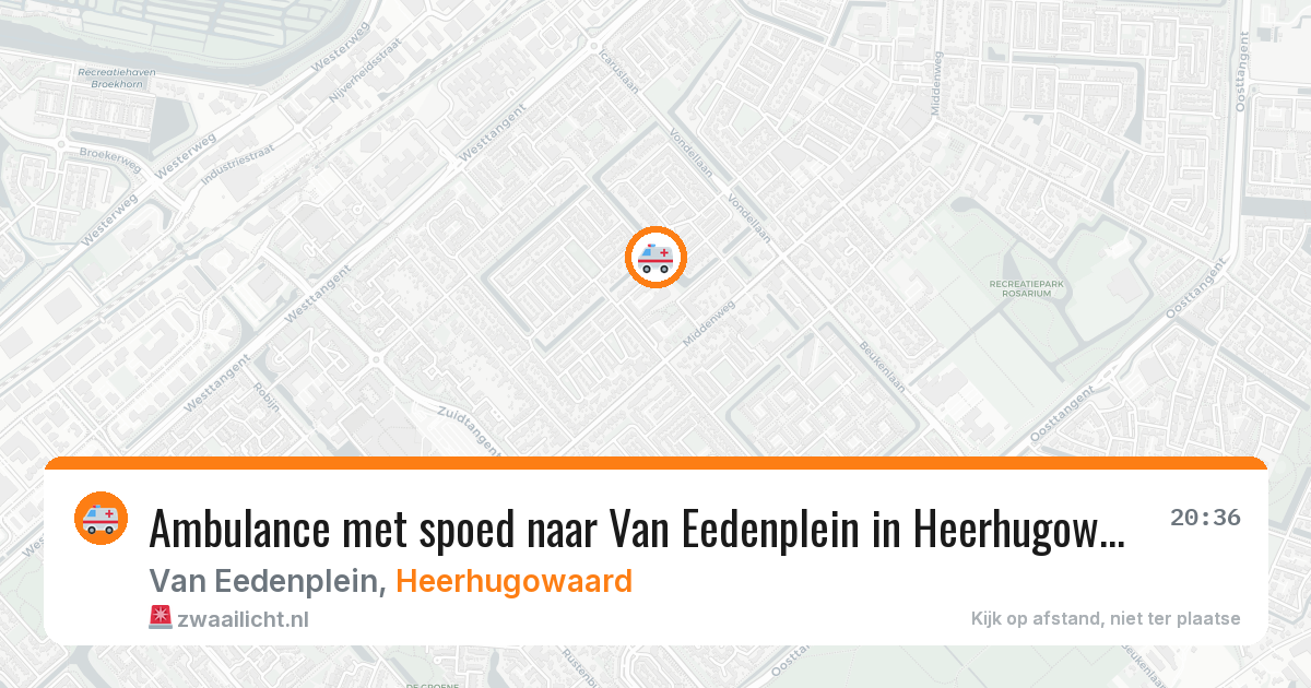 Ambulance met spoed naar Van Eedenplein in Heerhugowaard — 13 apr 2026